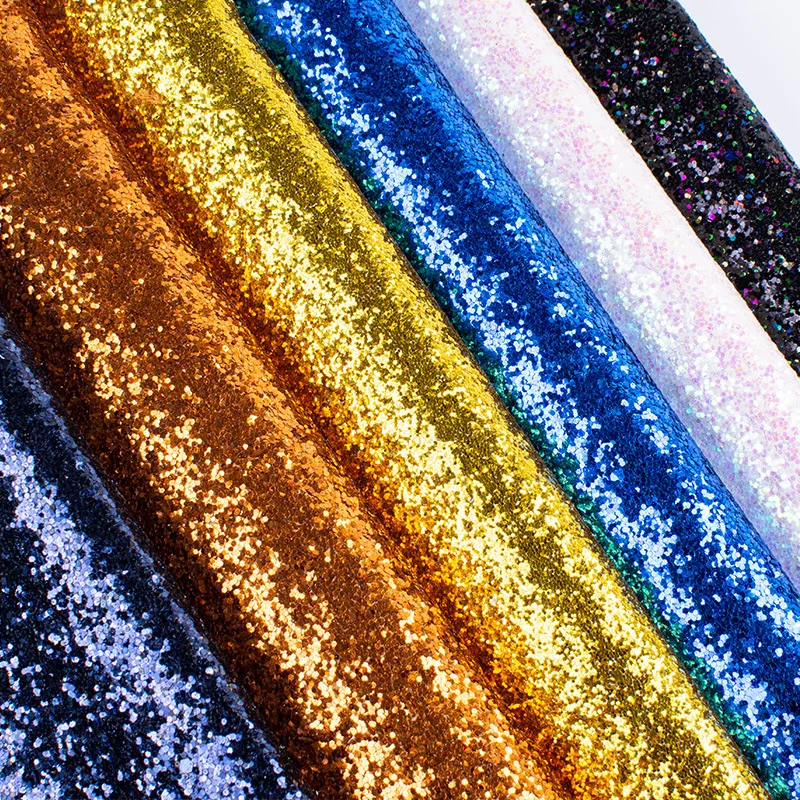 25cm*34cm Sequin Glitter PU faux leather fabric DIY Handmade Sew Clothes Accessories Supplies