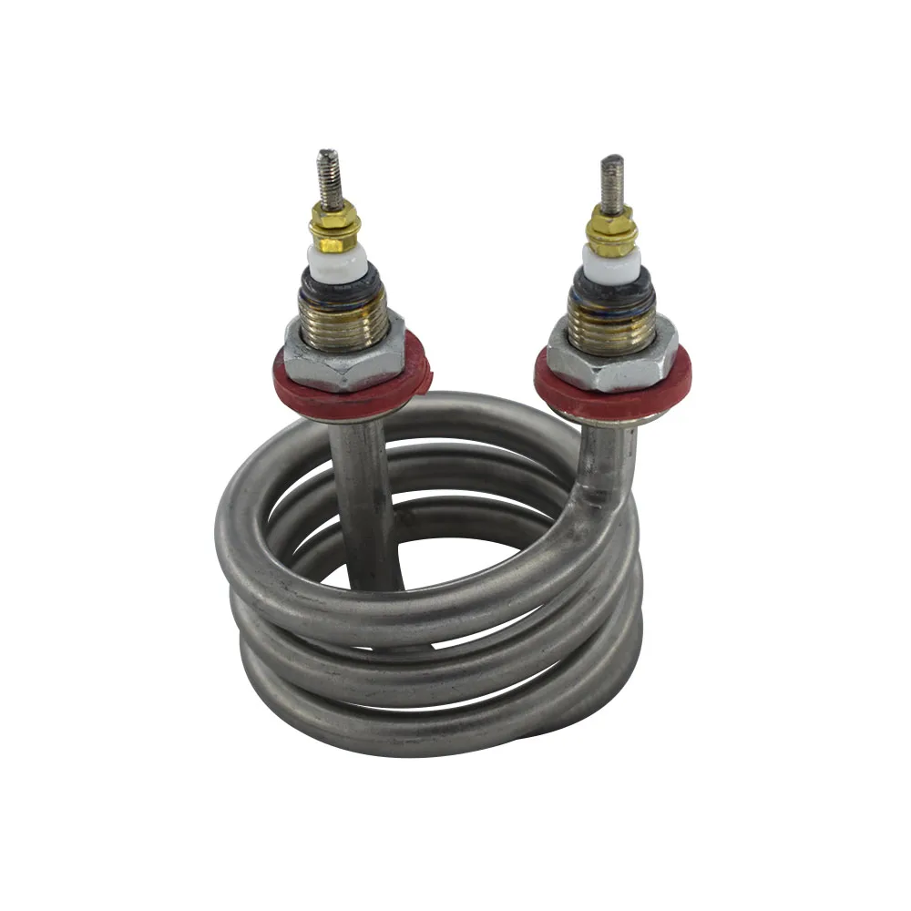 Stainless Steel Electric Heating Pipe Element 220V 2.5KW Spiral Distillation Water Heater Element Boiling Water