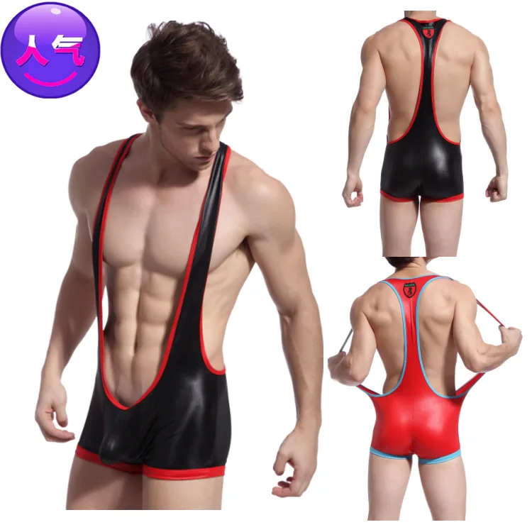 

Men boxer shorts Ass Conjoined Tights Teddy Costumes Adult Slave Game Wear Gays Sexy Lingerie Fetish Harness Sexual Underwear