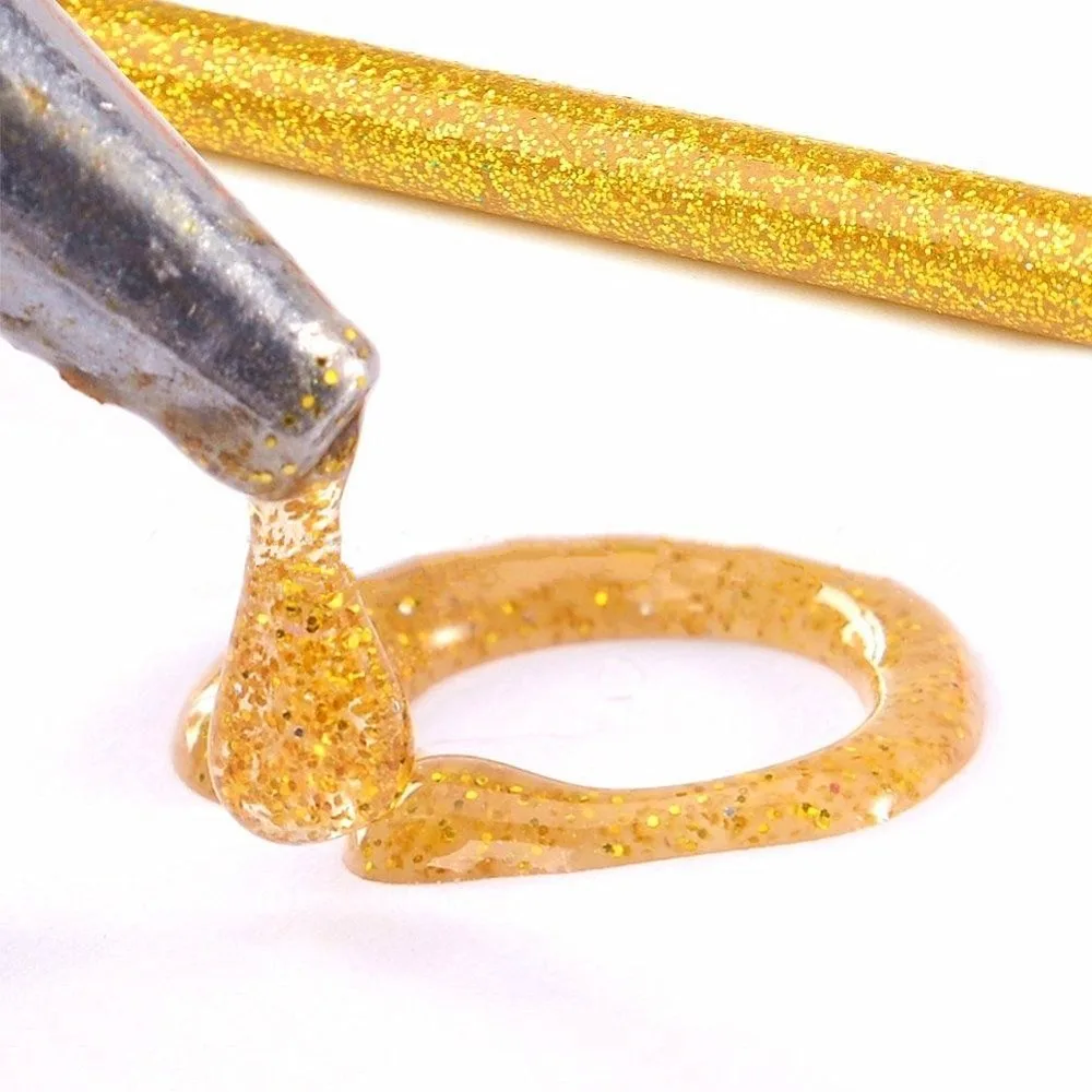 5pcs 7X100mm Glitter Powder Color Hot Melt Glue Sticks Home Electric Adhesive Gun Jewelry Christmas Crafts Phone Case Beauty