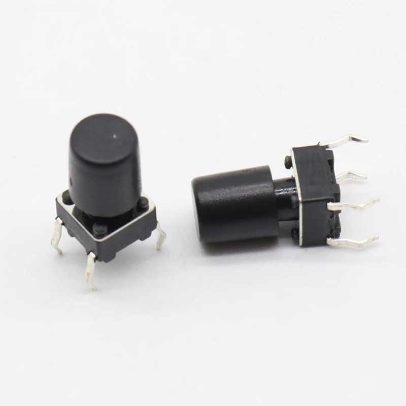 100pcs/lot Black Plastic Cap Hat G62 for 6*6mm Tactile Push Button Switch Lid Cover