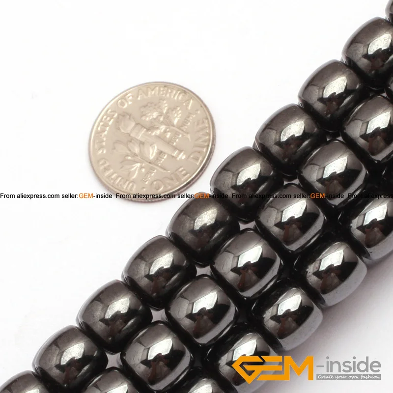 Hematite: Column Natural Magnetic Black Hematite Beads Magnetite DIY Loose Beads For Jewelry Making Beads Strand 15 Inches !