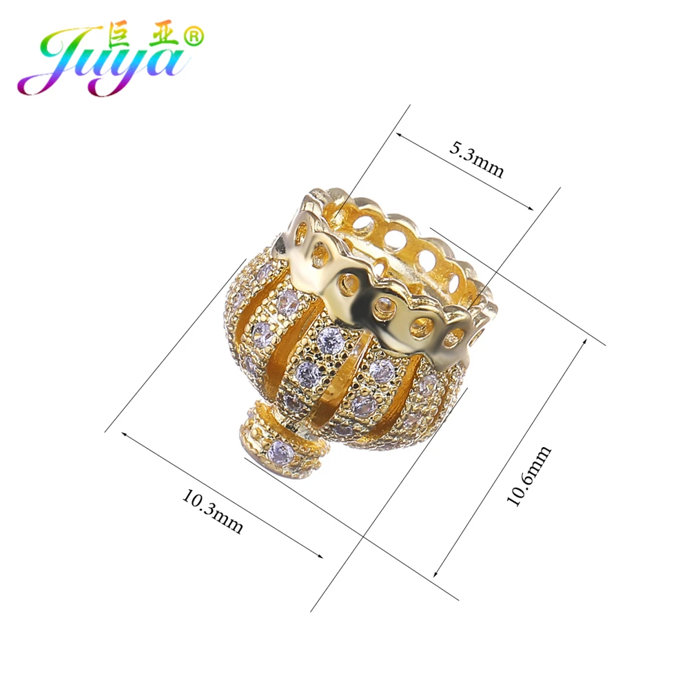 Juya DIY Tassels Jewelry Findings Handmade Bead Caps Crown Charms Accessories For Women Earring Bracelet Neckalce Jewelry Making