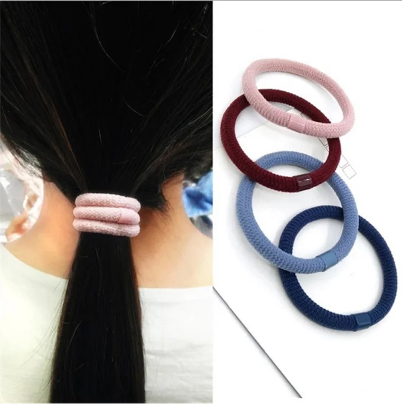 Hair Holder Fashion Simplicity High Elastic Hair Bands Hair Accessories for Women and Girls 10pcs/lot free shipping