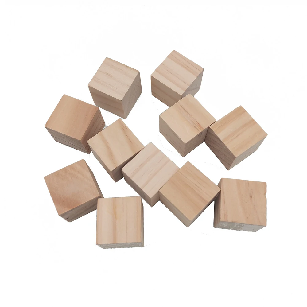 6pcs 30mm 1.18inch Natural Solid Unfinished Pine Wood Blocks Wood Cubes for Puzzle Making Photo Blocks Crafts and DIY Projects