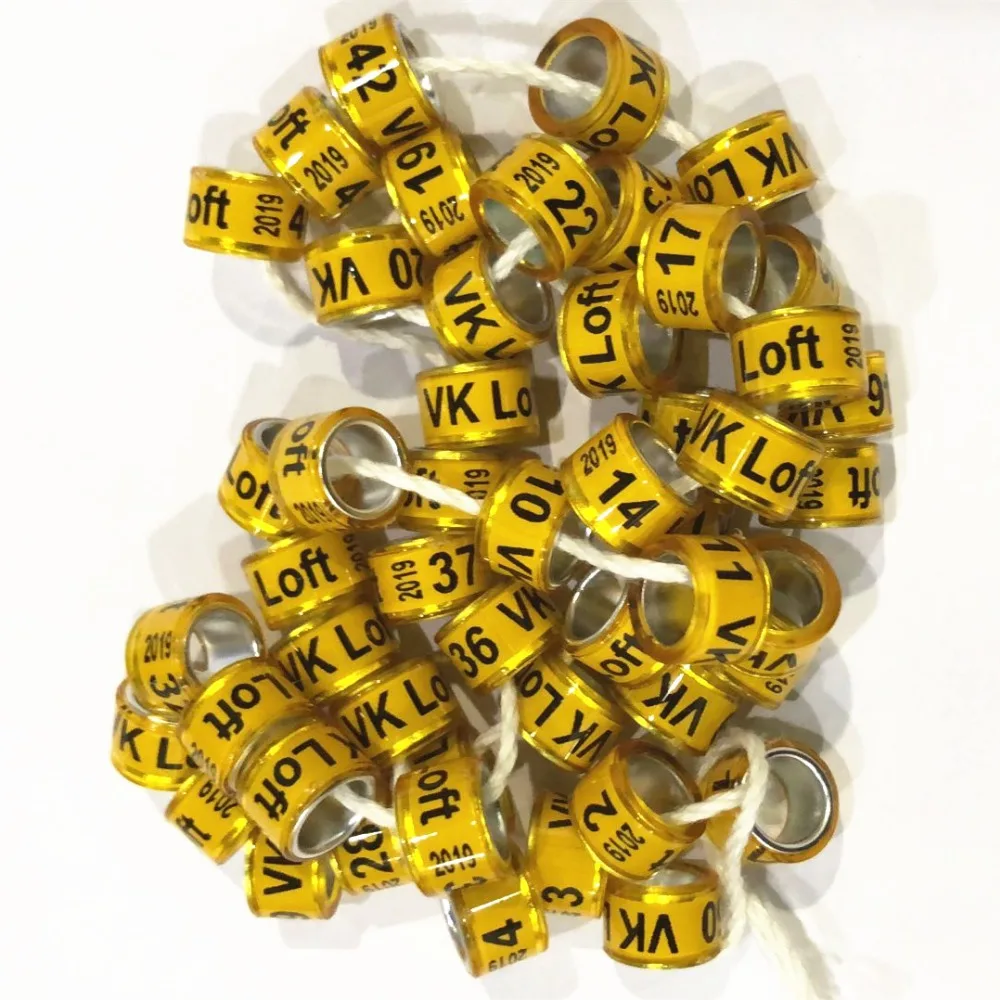 colorful 100pcs free shipping high quality customed customized birds pigeon leg foot rings ring for pigeon bands