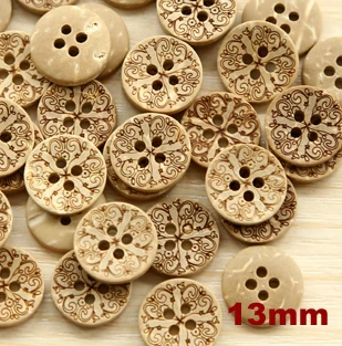 50pcs/lot Natural Coconut Buttons 13mm Garment Sccessories Sewing Button(ss-1173 )