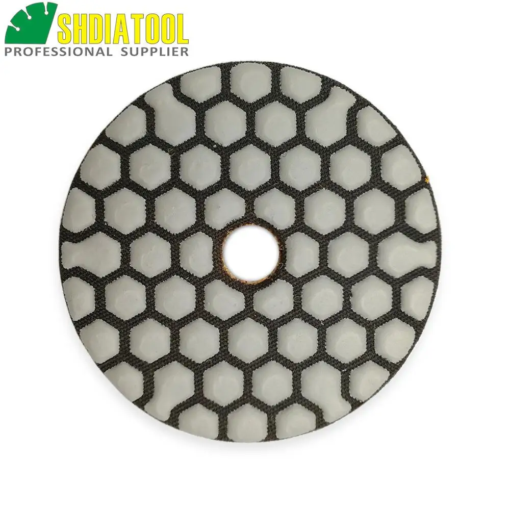 SHDIATOOL 6pcs 80mm G#200 Resin Bond Flexible Diamond Dry Polishing Pads Diameter 3inch Sanding Disks For Granite Marble Ceramic