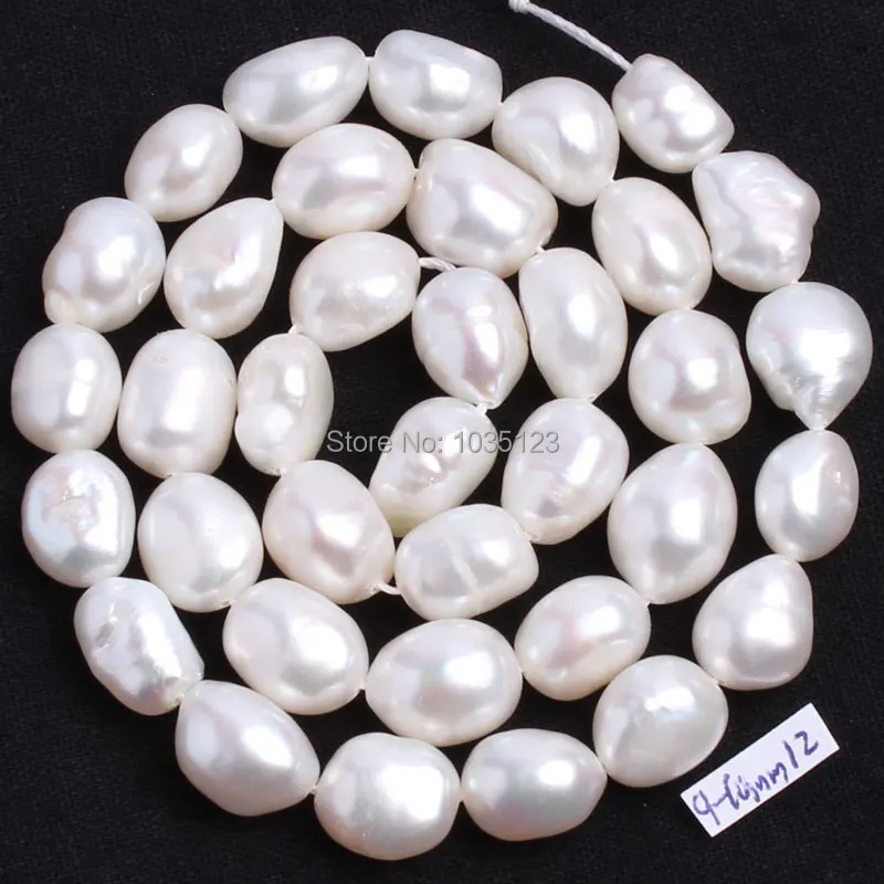 Natural 6 Color 9-10mm Multicolor Freshwater Pearl Irregular Shape Loose Beads Strand 14