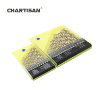 CHARTISAN Titanium Coated HSS Twist Drill Bits Set