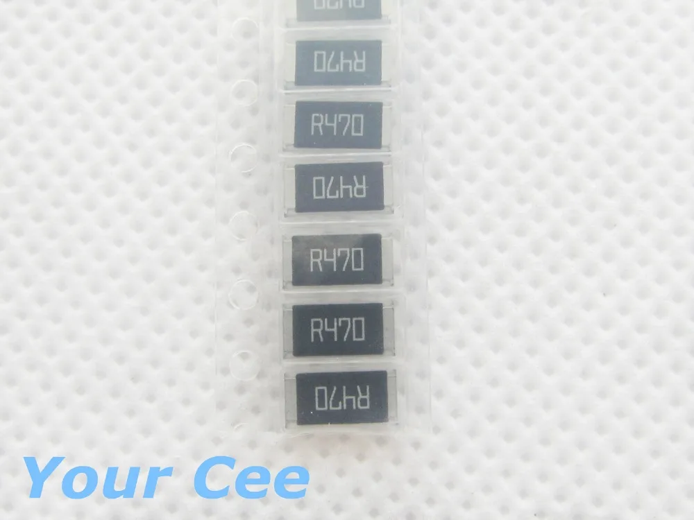 100pcs/20pcs 0.47ohm 2512 SMD Resistor 1W 0.47R 1% Chip Resistance 0.47 ohm R470