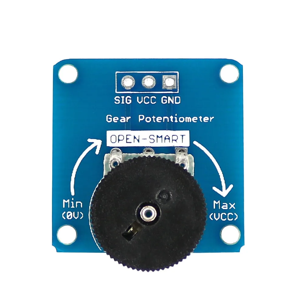 Single Joint Gear Potentiometer Sensor Module B503 50k Potentiometer Breakout Board Light and Volume Control Circuit for Arduino