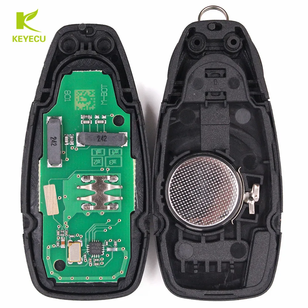 KEYECU chiave remota intelligente per Ford Focus c-max Mondeo Kuga Fiesta b-max 433/434Mhz 4D63 80Bit intelligente senza chiave