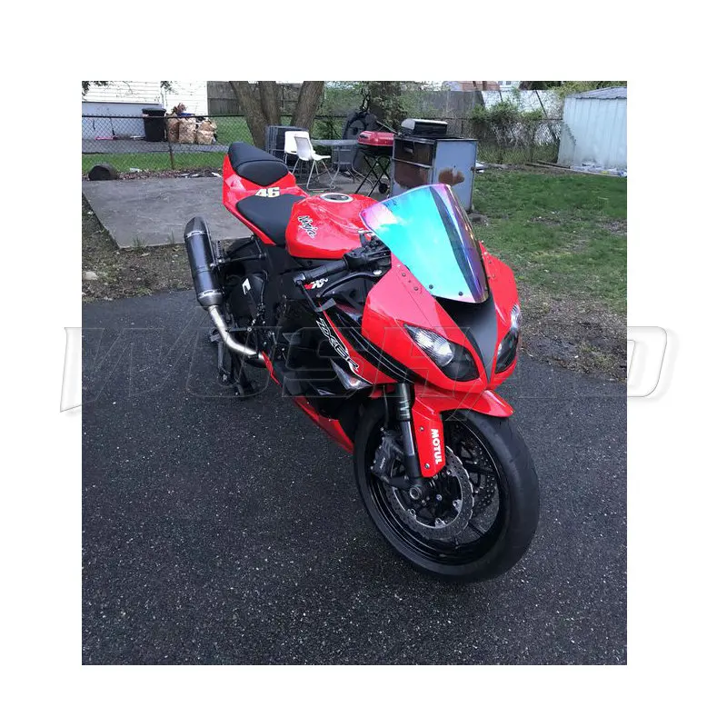 Motorcycle Double Bubble Windshield WindScreen Screen For 2009 - 2021 2022 Kawasaki Ninja 636 ZX6R ZX-6R ZX10R ZX-10R ZX 6R 10R