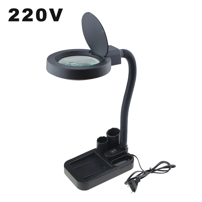 

40 LEDs Desk Lamp Of The Lighting Magnifying Glass Ring Lights Dazor Lights Electronic Maintenance Lamp 110V 220V Universal