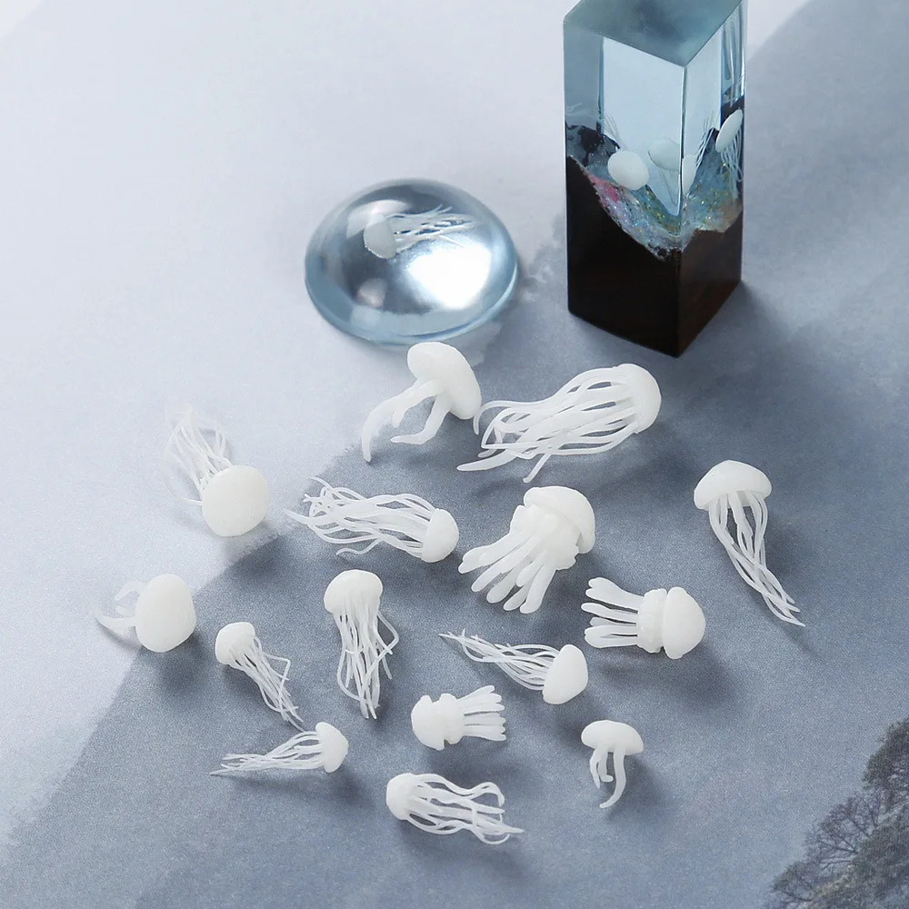 3pcs/lot Stereo Printing Multiple Options Jellyfish Film DIY Craft Nail Handmade Resin Jewelry Stuff Transparent Paper