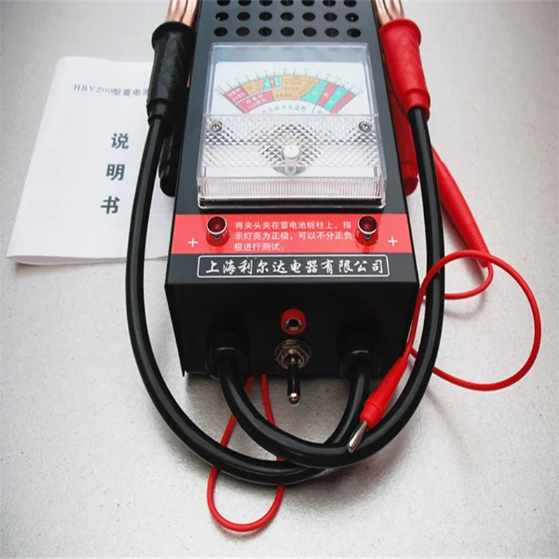 Battery Tester Car Battery Meter Voltage Meter Voltmeter 12V Test Range 20Ah-200Ah