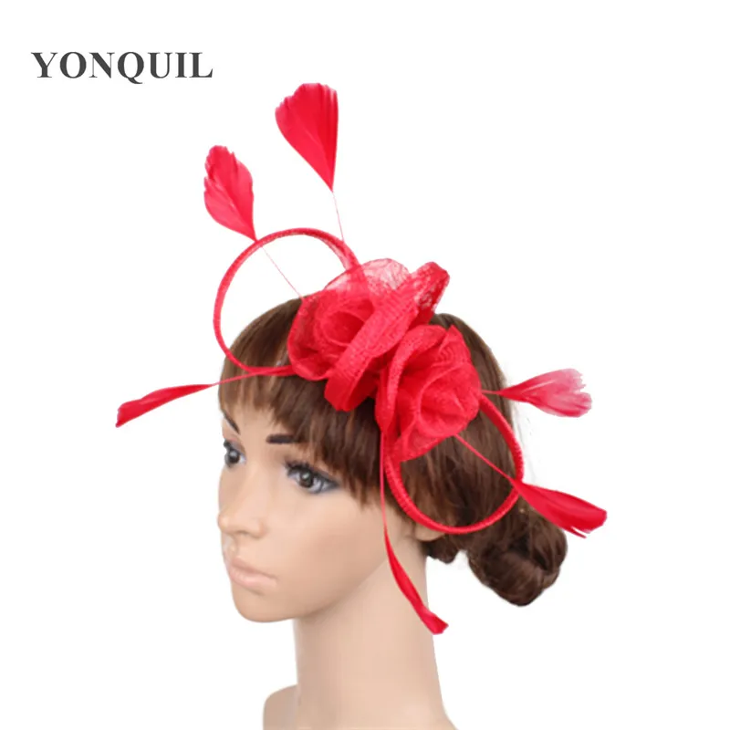 

New Fower Wedding Tea Fascinator Hat Handmade Beautiful Headwear Hair Clips Lady Elegant Hair Coms Hair Accessories Women Female