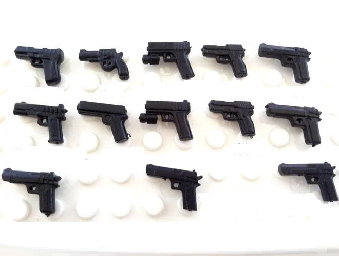Ww2 Pistolen Pistolen Armee Waffen MOC Mini Action-figuren Keine Playmobil Stadt SWAT Polizei Militär Baustein Ziegel Spielzeug Juguetes