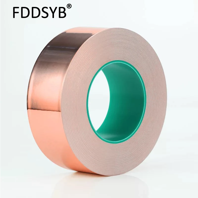 3~50mm *25M Double Sided Conduct Copper Foil Tape Mask Electromagnetic Shielding double side conductive copper foil tape