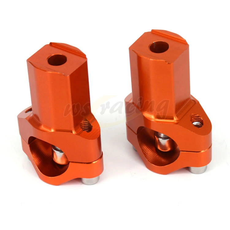 Motorcycle Orange Billet HandleBar Raiser Bar Mount Clamp For KTM 125-530 SX SXF EXC EXCF XCF XC 250 350 525 450