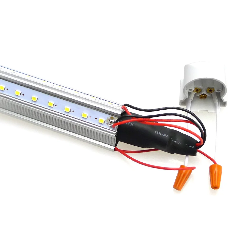 2 szt./4 szt. Rura LED T8 zintegrowane światło 2FT 20W 60cm świetlówka LED - kształt mleczna osłona/przezroczysta osłona kinkiet biały