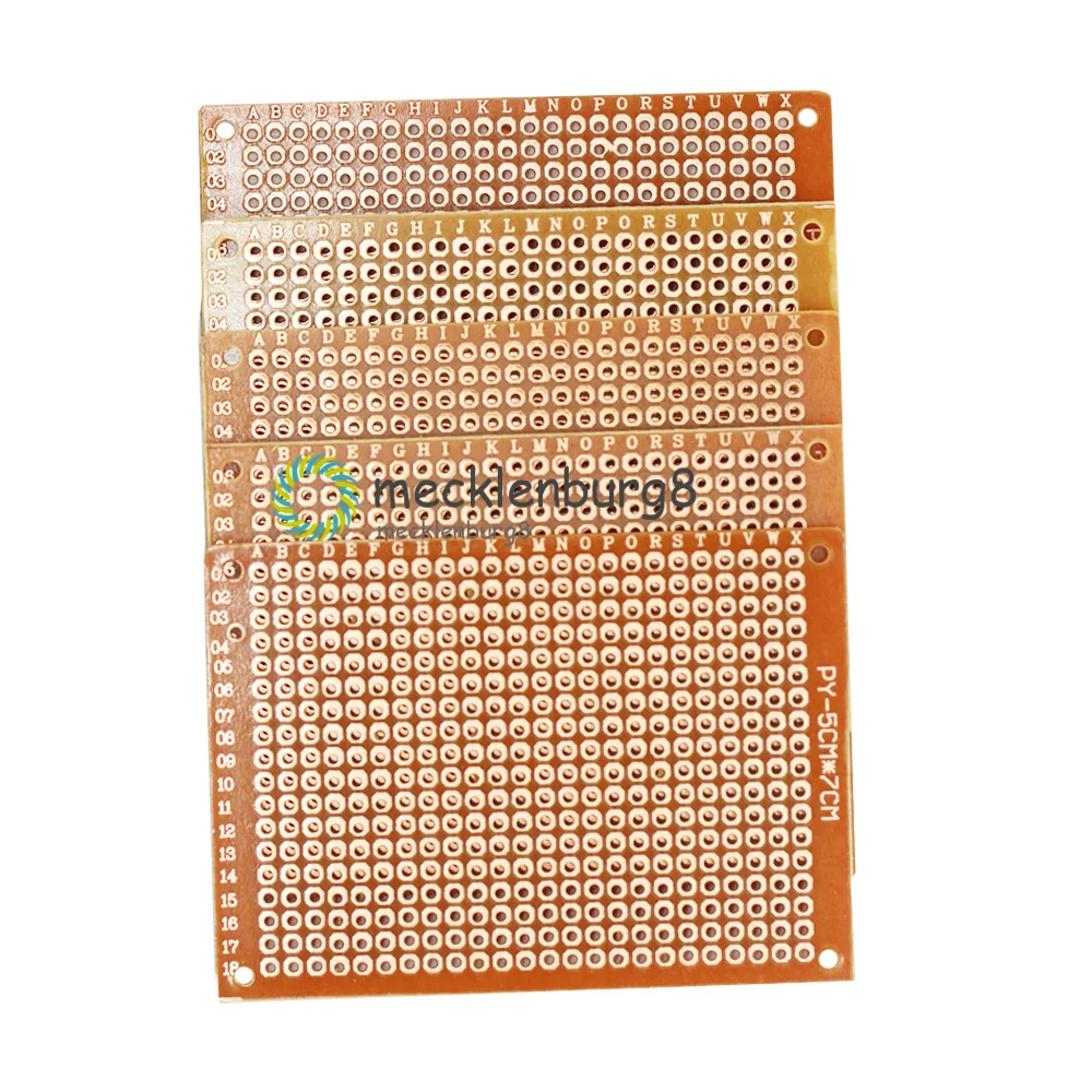 10 pieces. 5 * 7 cm DIY Prototype Paper Printed Circuit Board Universal Board New