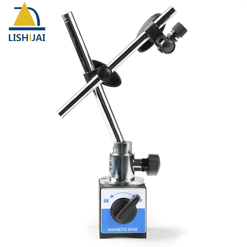 Suporte Base Magnética Dial Indicator Indicador Magnético Suporte Duplo Pólo Ajustável Força Magnética 80kg