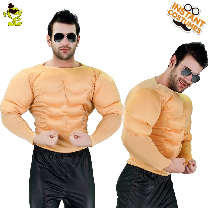 New arrival muscle top  men muscle top costumes for Adult cosplay Halloween funny strong man Role Play party costumes