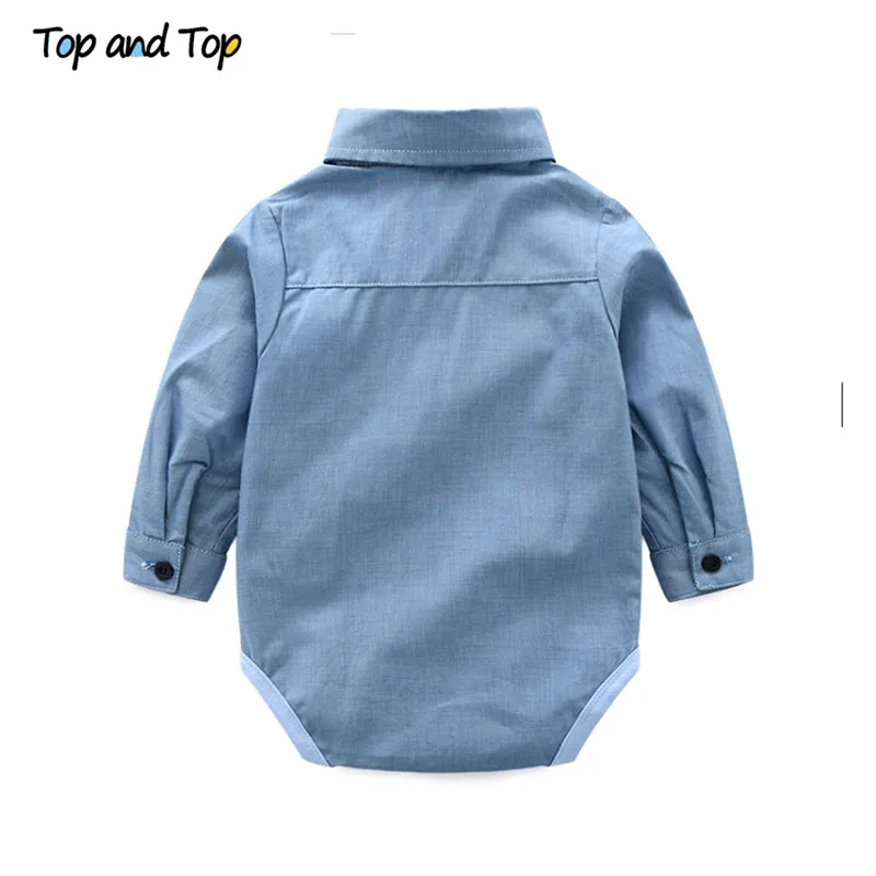 Top and Top Toddler Baby Boys Gentleman Clothes Sets Long Sleeve Romper+Suspenders Pants 2Pcs Wedding Party Casual Outfits