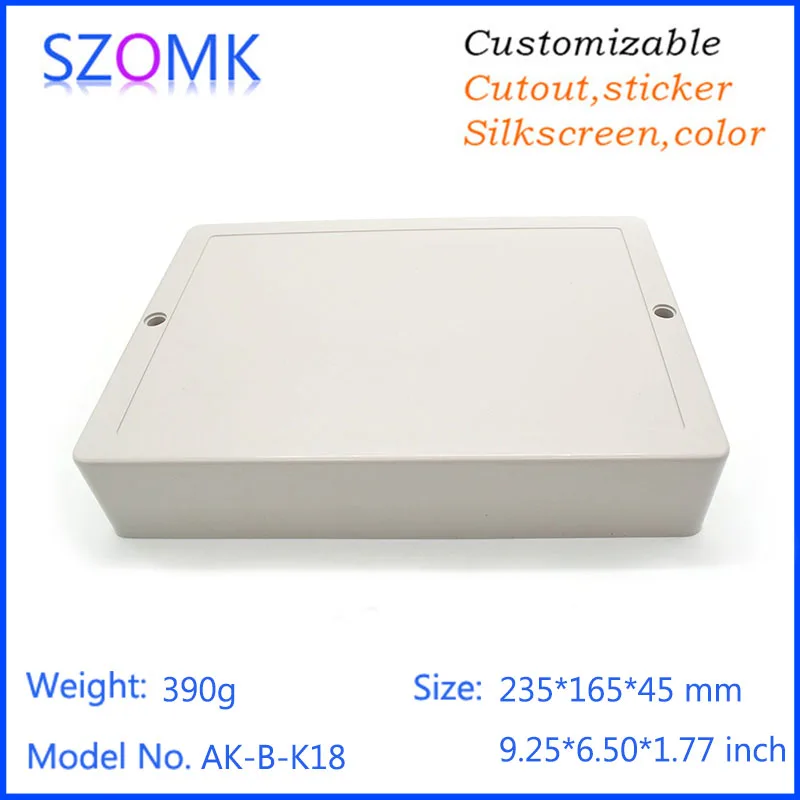 Hot selling power supply enclosure good material 10Pcs a lot  light  color plastic enclosure  235*165*45mm 9.25*6.50*1.77inch