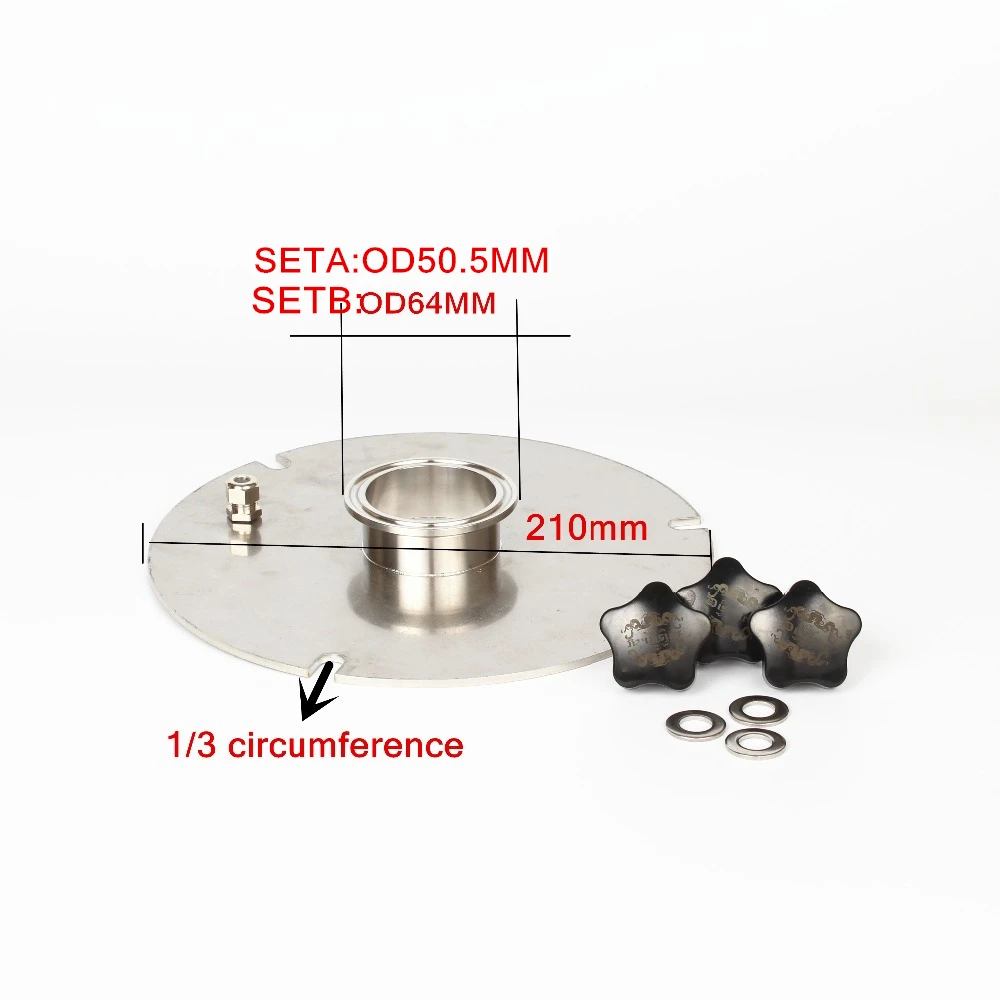 

2"(OD64mm) tri-clamp stainless steel tank Boiler Distillery tank lid Tank for distillation. Boiler, Distillery tank lid