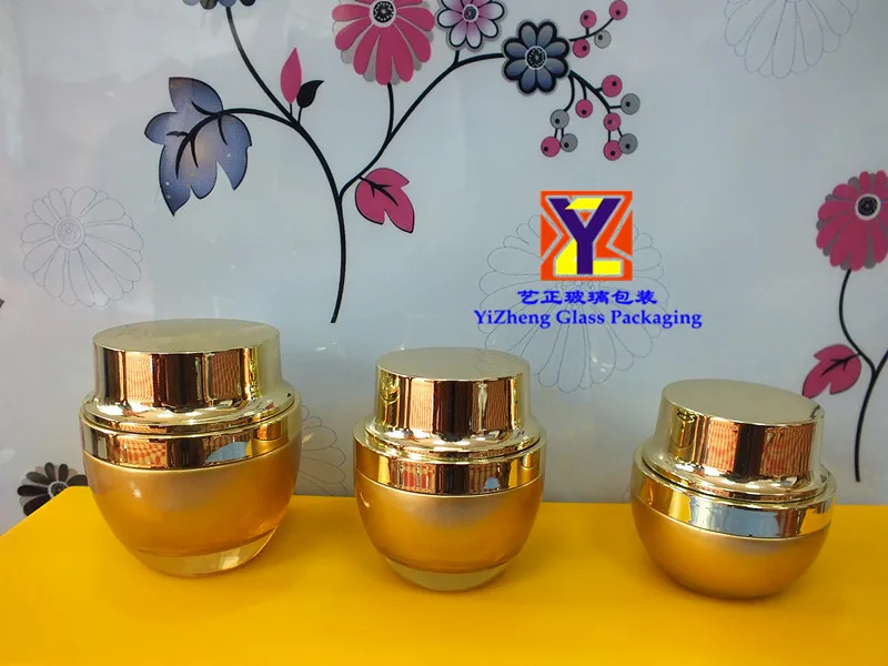 100pcs wholesale Empty glass gold bottle with pump, 100 ml gold glass cosmetic packaging, 100ml glass cosmetic bottle wholesale