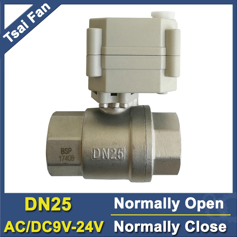 

BSP/NPT 1" Stainless Steel Electric Normally Open/Close Valve With Manual Override DC/AC9V-24V 2 Wires TF25-S2-B DN25 Full Port