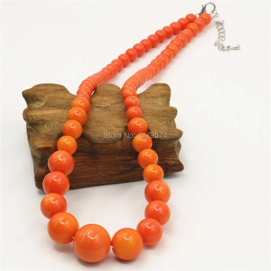 6-14mm Natural Accessories Orange Seashell Beads Tower Necklace Chain Earbob Earrings Sets Jewelry Making Christmas Girls Gifts