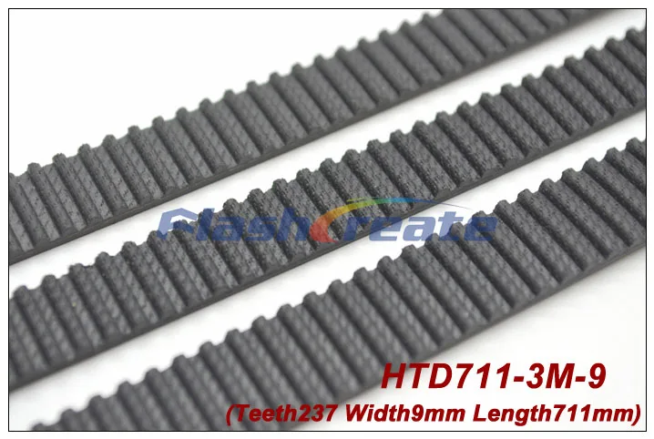 

5pcs HTD3M belt 711 3M 9 length 711mm width 9mm 237 teeth 3M timing belt rubber closed-loop belt 711-3M S3M Belt Free shipping