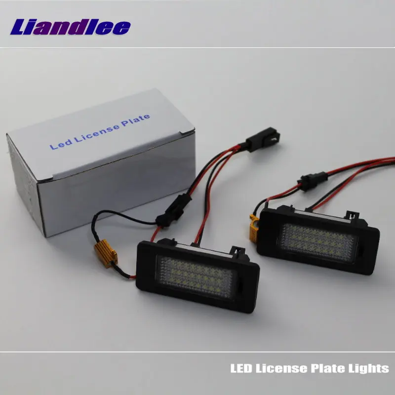 

Liandlee Car License Plate Lights For Skoda Superb Sedan 2013 2014 2015 2016 Auto Number Frame Lamp Bulb LED Accessories