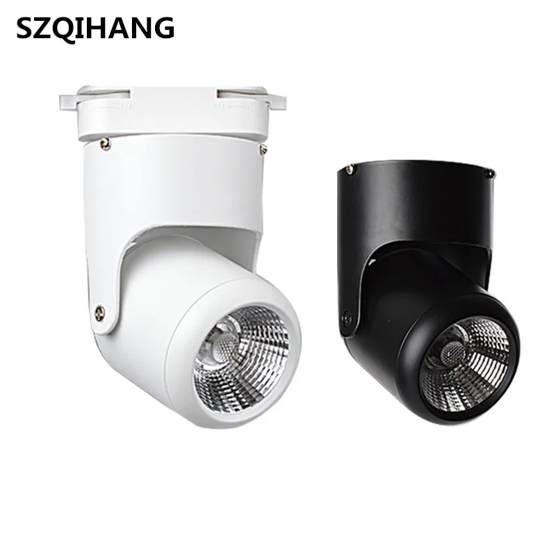 Putih shell/Hitam shell 10W/15W COB Permukaan Mounted Led Pasang Bracket Ceiling Lampu Hangat COB led Track Light