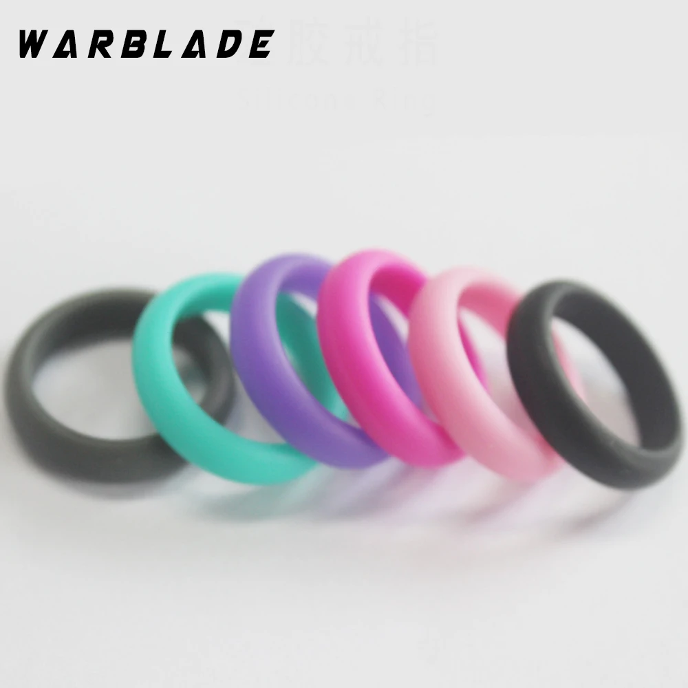 WarBLade 2022 Trendy Popular 4 5 6 7 8 9 Size Environmental silicone Female Ring For Women Girls Office Lady Finger Jewelry 5mm