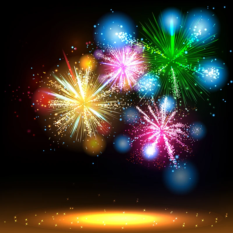 Pano de fundo fotográfico para estúdio fotográfico, fundo colorido com luz rosa, feliz ano novo, fogos de artifício, fotografia