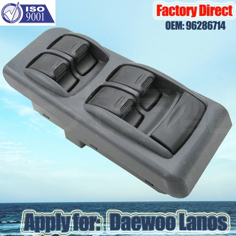 Factory Direct AUTO ELECTRONICAL POWER WINDOW LIFTER SWITCH Apply FOR DAEWOO LANOS 96286714 Left Driver Side Auto Power switch