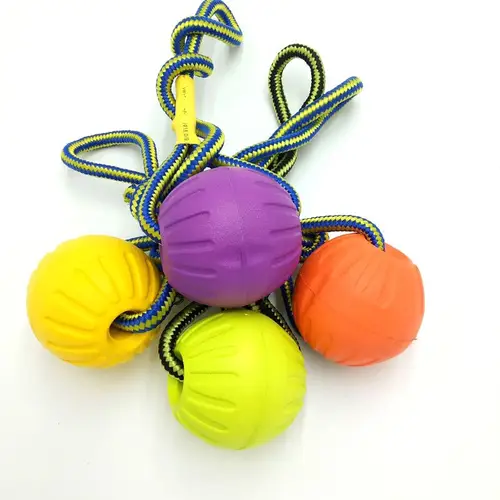 EVA Floating Pet Dog Training Ball Puppy Bite Resistant Ball With Rope Pet Training Ball Chew Toys For Pet Supplies - Image 2