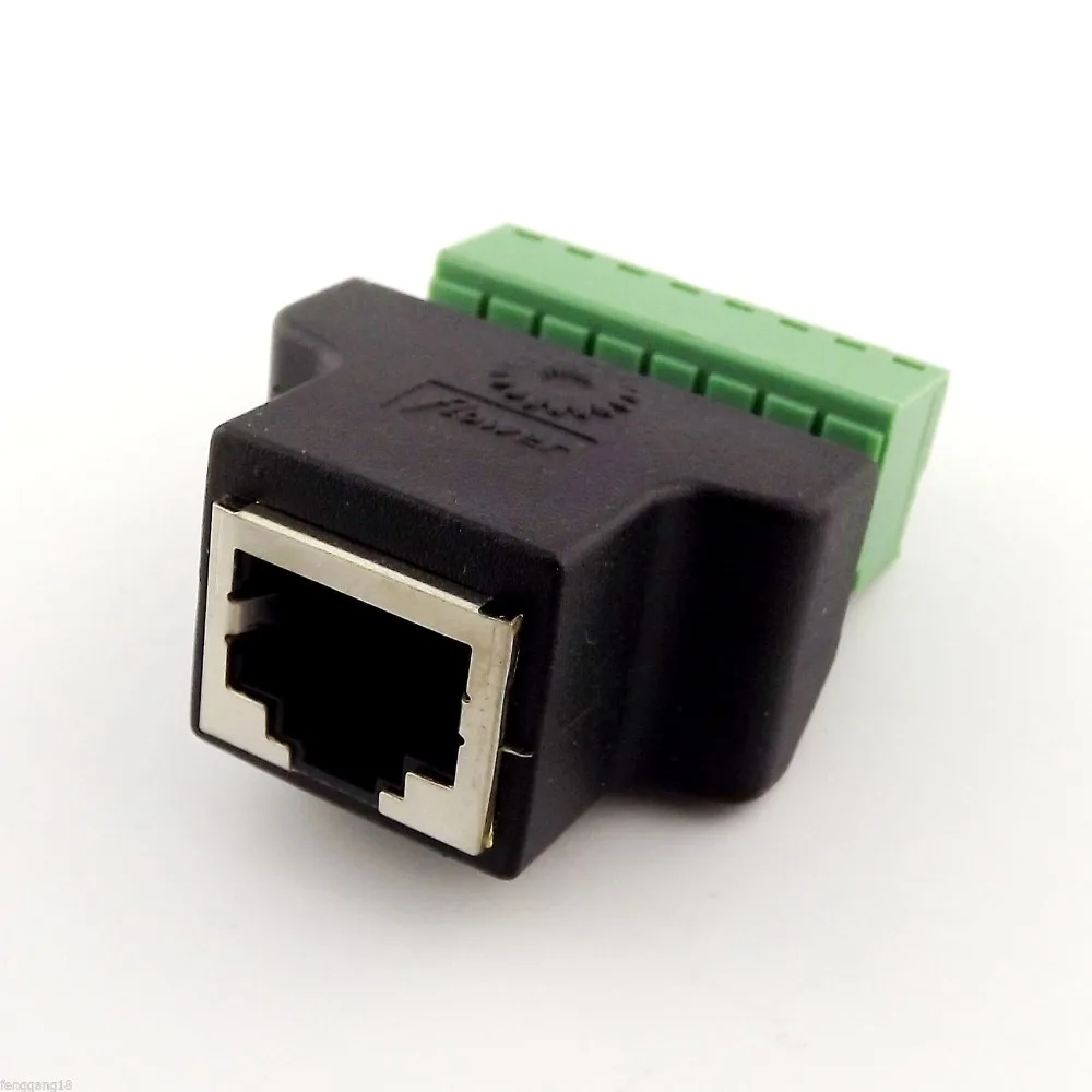 1 шт. Ethernet RJ45 Женский к винтовому клемму 8 Pin CCTV цифровой адаптер DVR разъем