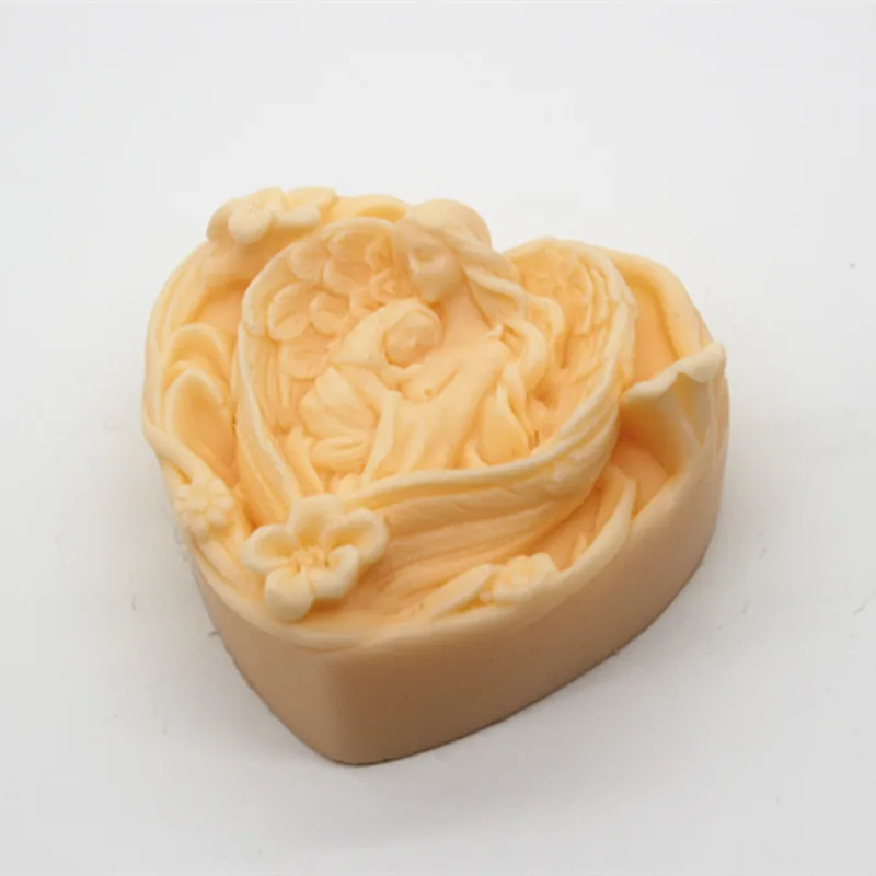 

C773Heart-shaped mother-child soap mould soap mold cake mold chocolate mold