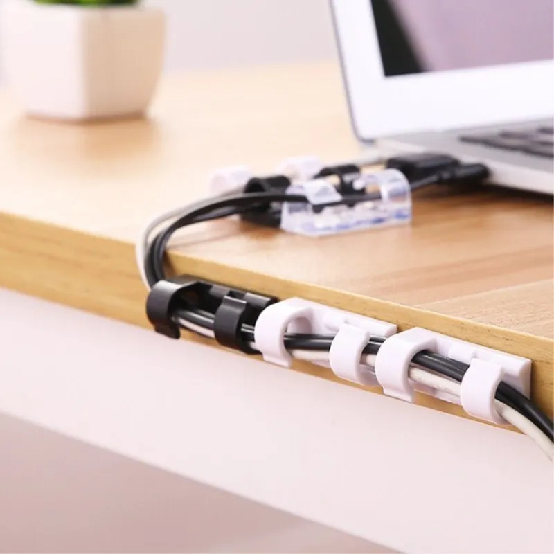 20Pcs clip per cavi autoadesive Organizer scrivania Mouse cavo supporto per cavi TV gestione del cavo del PC per la casa dell'ufficio dell'automobile