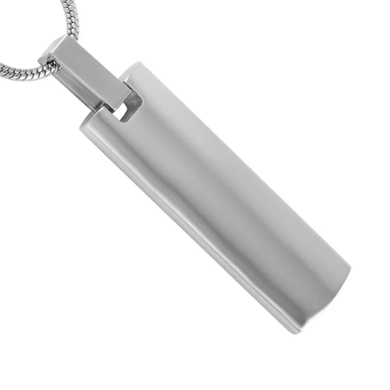 

JJ009 Cheap Wholesale High Polished 316L Stainless Steel Blank Rectangle bar cremation urn necklace for ashes Engravable Jewelry