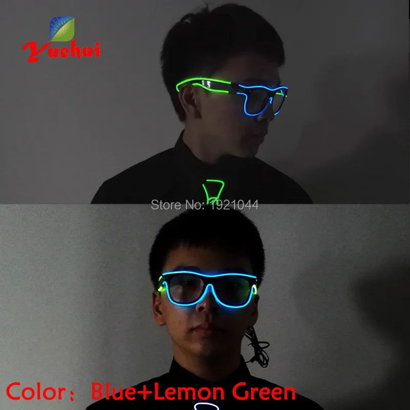 

Neon Cold Light Glasses for Stage Design, Sound Activated Driver, EL Wire, Wholesale, 30 PCs, DC-3V