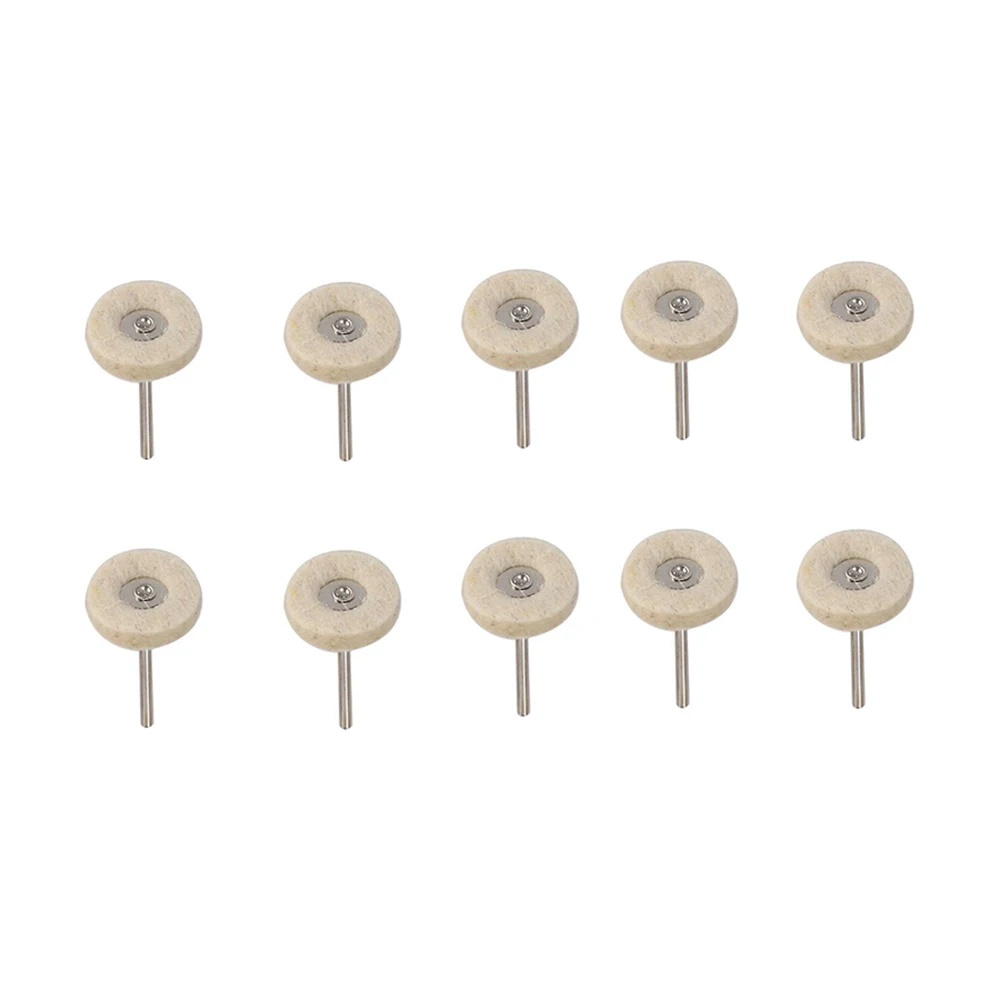 Dental Dentist 10Pcs Wool Polishing Buffing Wheels Brushes Burs for Rotary Tools Dental Lab