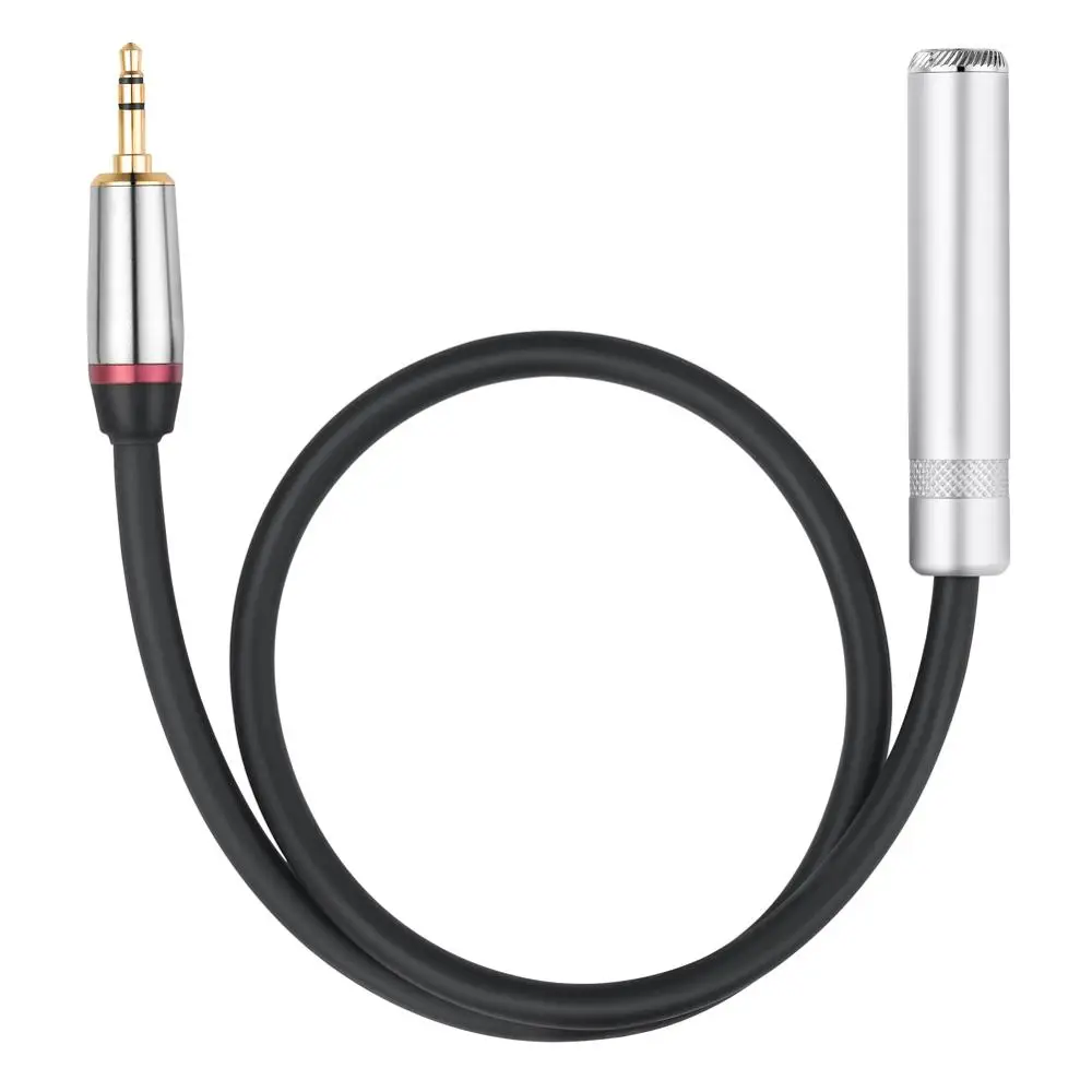 Bochara-cable convertidor macho a hembra de 3,5mm, 6,5mm, blindado, 30cm
