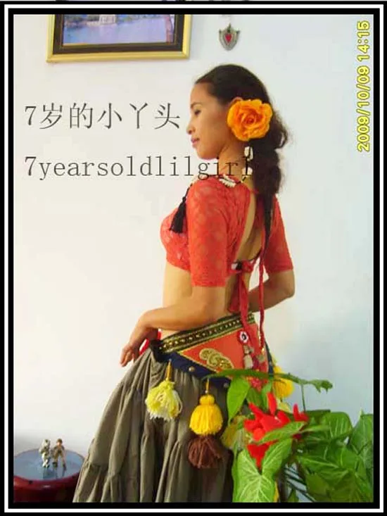 Spitze Bauchtanz Top Ats Tribal Choli Kurzarm DQ06-30